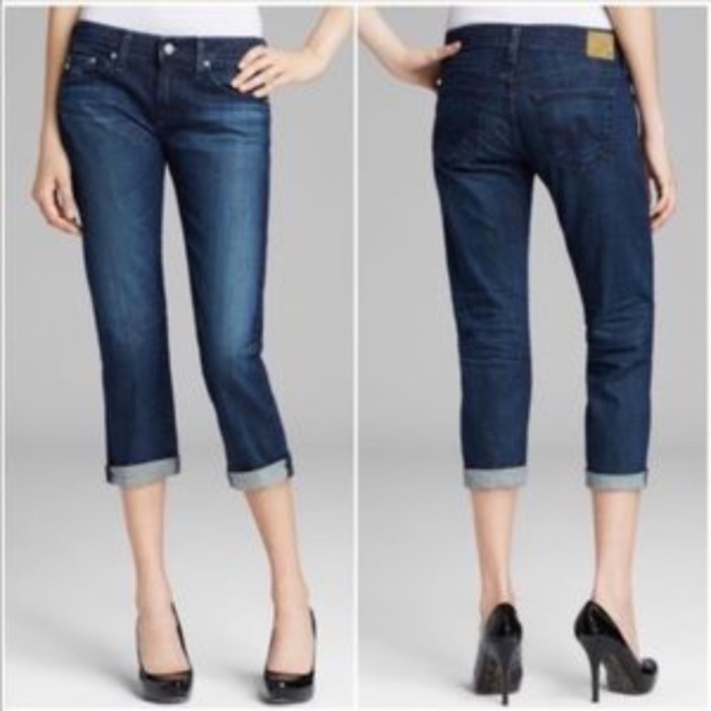 AG The Tomboy Crop Relaxed Straight Crop Jeans